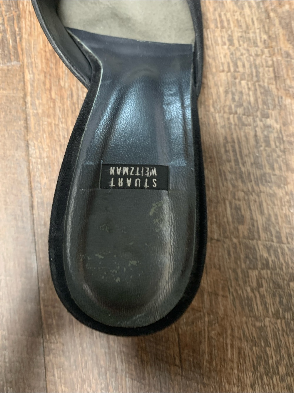 Stuart Weitzman Shooter Black Pointed Toe Slip-On Mules size 8.5 - Picture 7 of 12